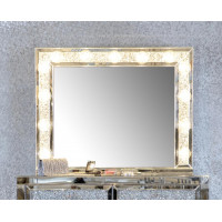 Coaster Furniture 969525 Rectangular Table Mirror with Lighting Silver